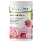 Equilibra Batido Frutilla: Nutrición Completa + 2 Billones de Probióticos para tu Bienestar Digestivo.