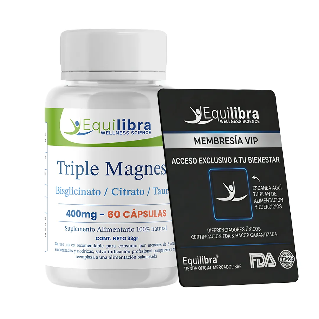 Triple Magnesio 60 Cápsulas Vip Plan Equilibra