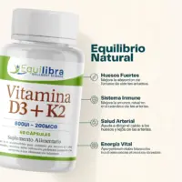 Vitamina D3 + K2 60 Cápsulas Vip Plan Equilibra - Imagen 2