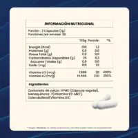 Vitamina D3 + K2 60 Cápsulas Vip Plan Equilibra - Imagen 4