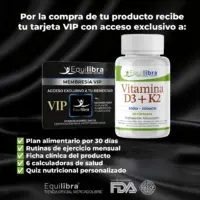 Vitamina D3 + K2 60 Cápsulas Vip Plan Equilibra - Imagen 3